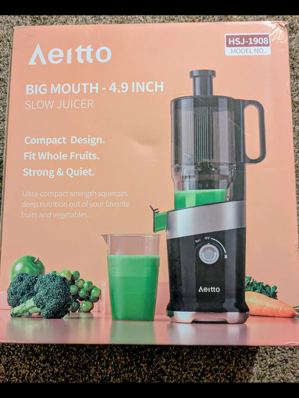 Cold Press Juicer with 4.9
